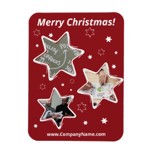  Stary Custom Photos Red Life Coach Christmas Magnet