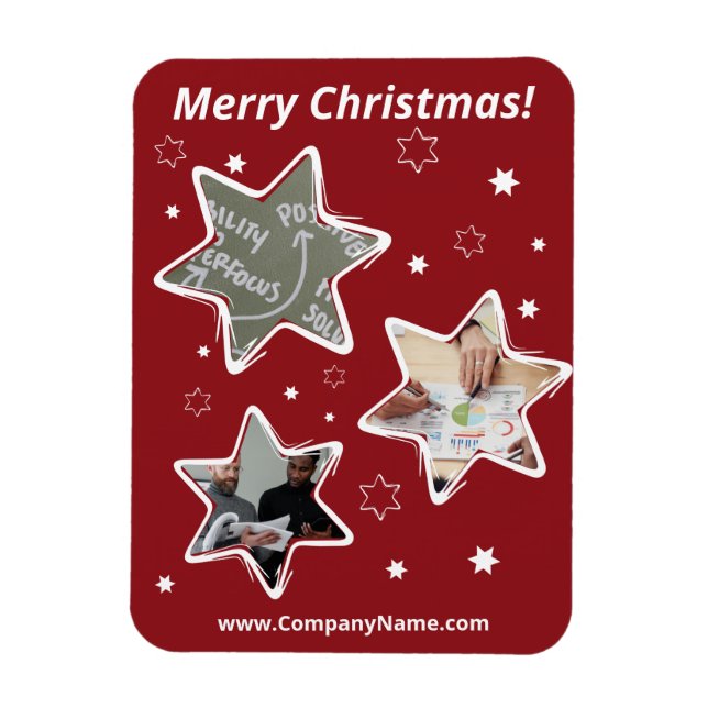  Stary Custom Photos Red Life Coach Christmas Magnet (Vertical)