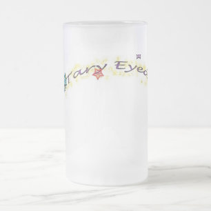stary eyed simplified mug1 frosted glass beer mug