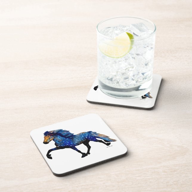 Stary Night Charismatic Tolting Icelandic horse Coaster (Right Side)