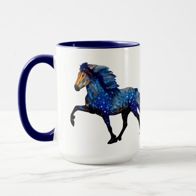Stary Night Charismatic Tolting Icelandic horse Mug (Left)