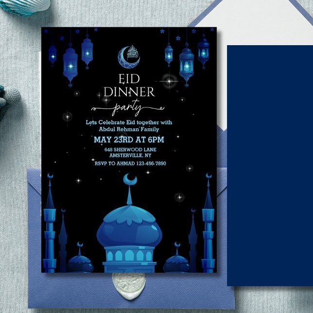 Stary night Eid al fitr celebration Invitation (Creator Uploaded)