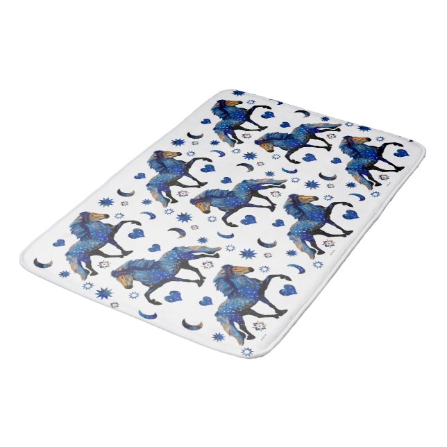 Stary Night Icelandic Horse Bath Mat (Angled)