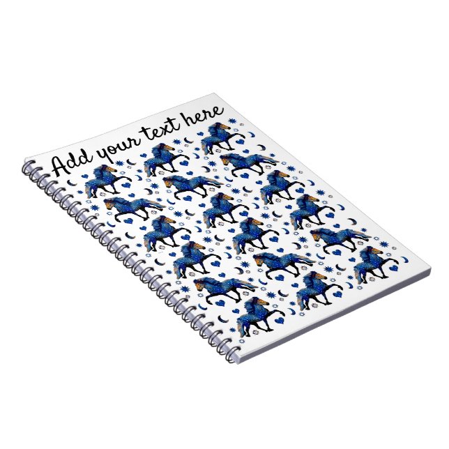 Stary Night Icelandic Horse Notebook (Right Side)