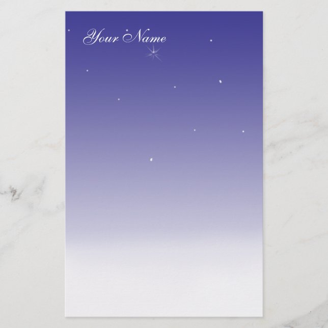 Stary Winter Night Stationary Stationery (Front)