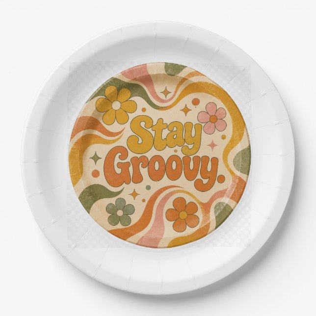 Stat groovy Paper Plate (Front)