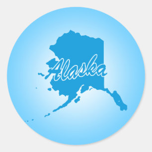State Alaska Classic Round Sticker