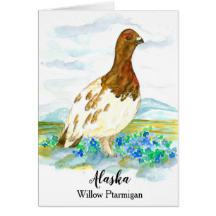 State Bird of Alaska Willow Ptarmigan Blank