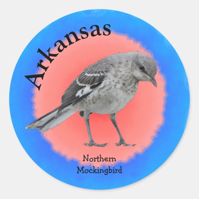 State Bird of Arkansas Classic Round Sticker (Front)