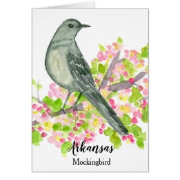 State Bird of Arkansas Mockingbird Blank