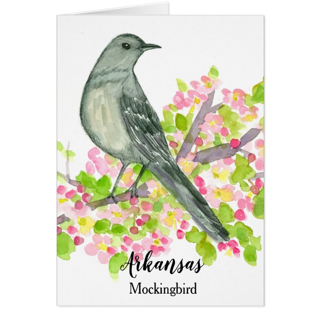 State Bird of Arkansas Mockingbird Blank (Front)