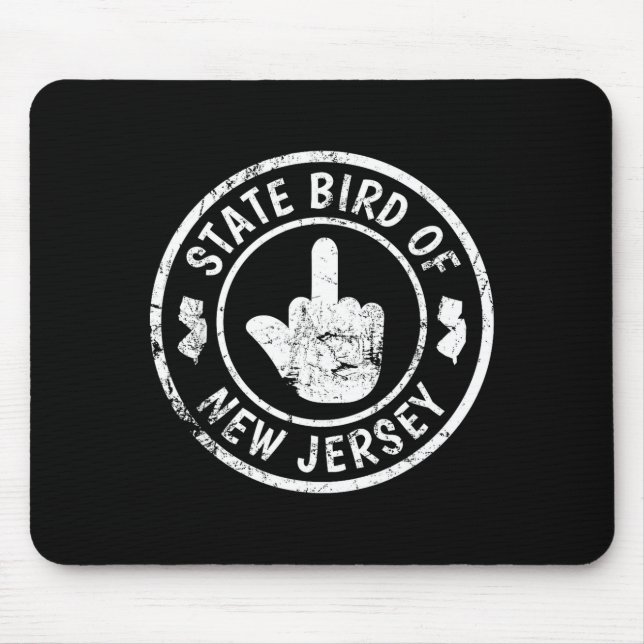 State Bird Of New Jersey Middle Finger Funny Distr Mouse Mat (Front)