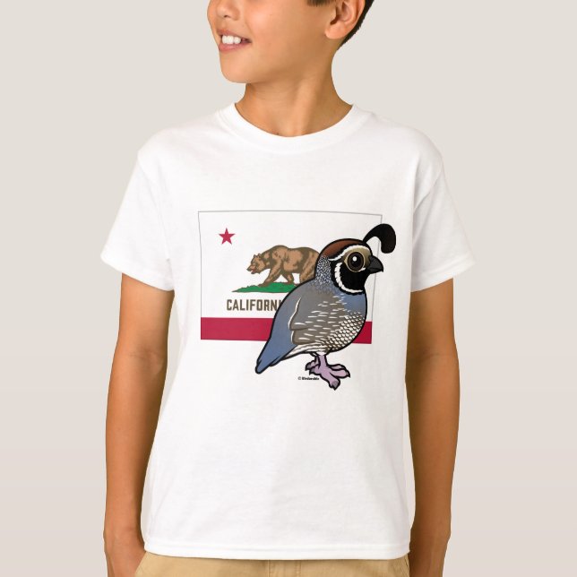 State Birdorable: California Quail T-Shirt (Front)
