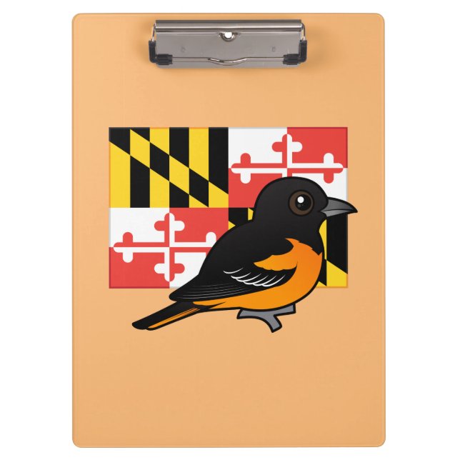 State Birdorable of Maryland: Baltimore Oriole Clipboard (Front)