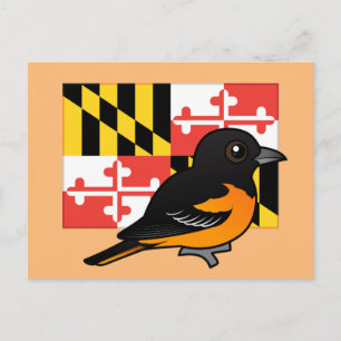 State Birdorable of Maryland: Baltimore Oriole Postcard