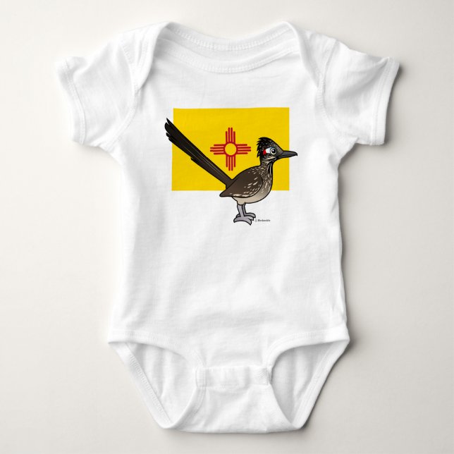 State Birdorable of New Mexico: Roadrunner Baby Bodysuit (Front)