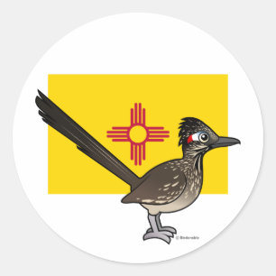 State Birdorable of New Mexico: Roadrunner Classic Round Sticker