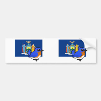 State Birdorable of New York: Eastern Bluebird Bumper Sticker