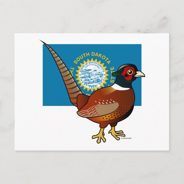 State Birdorable of South Dakota: Common Pheasant Postcard (Front)