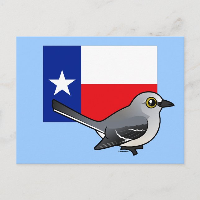 State Birdorable of Texas: Northern Mockingbird Postcard (Front)