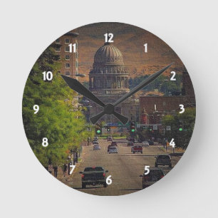 State Capital  in Boise, Idaho Round Clock