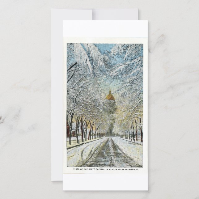 State Capitol in Winter, Denver, Colorado Holiday Card (Front)
