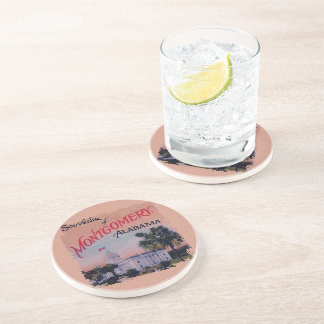 State Capitol of Alabama Coaster (Side)