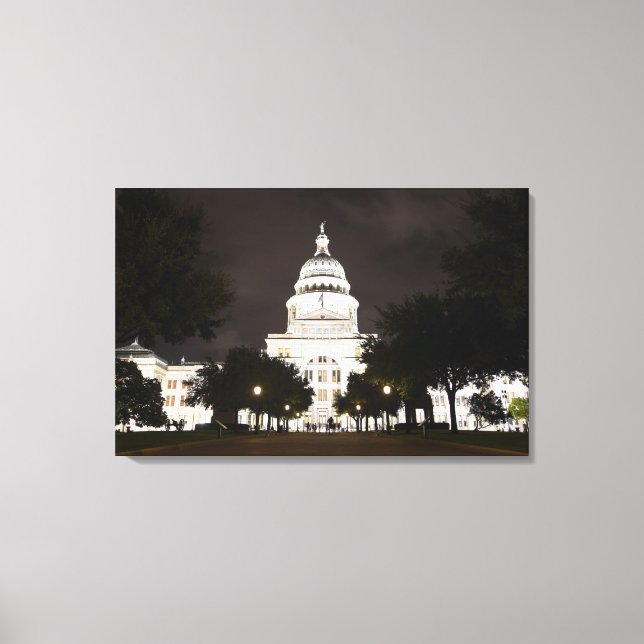 State Capitol of Austin, Texas at Night Canvas Print (Front)
