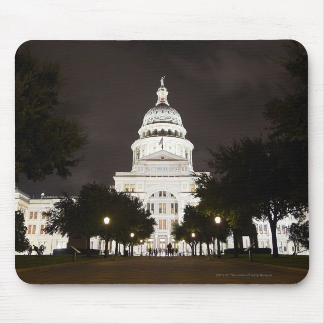 State Capitol of Austin, Texas at Night Mouse Mat (Front)