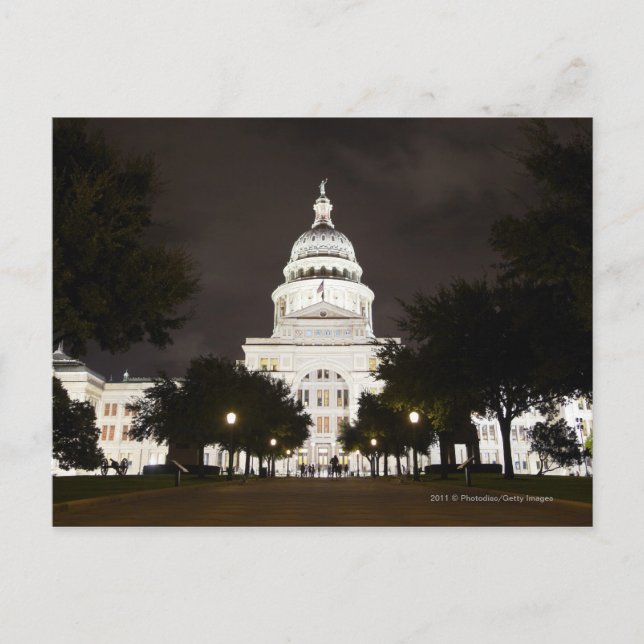 State Capitol of Austin, Texas at Night Postcard (Front)