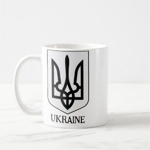 State Coat of Arms of Ukraine Minimalist Art Coffee Mug