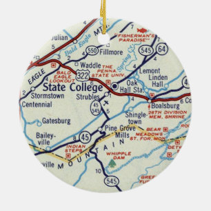 State College PA Ceramic Tree Decoration