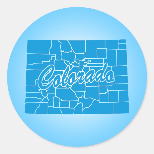 State Colorado Classic Round Sticker (Front)