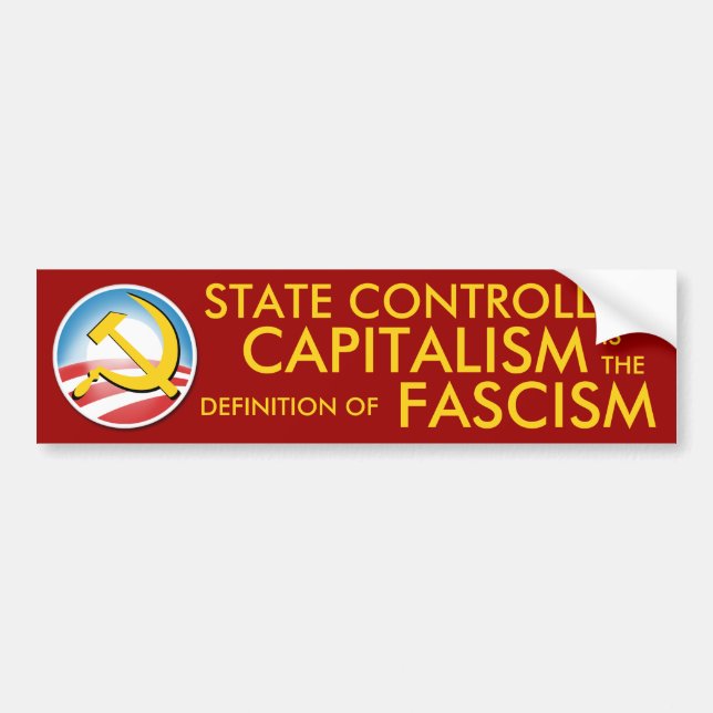State Controlled Capitalism Bumper Sticker (Front)