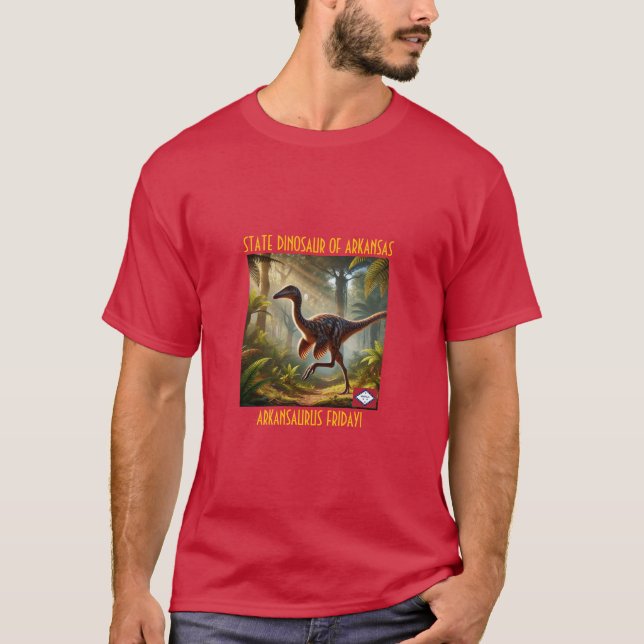 State Dinosaur Of Arkansas T-Shirt (Front)