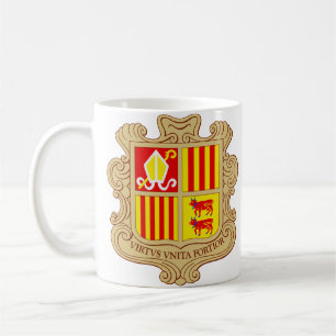 State Emblem of Andorra Historic Co-Principality Coffee Mug