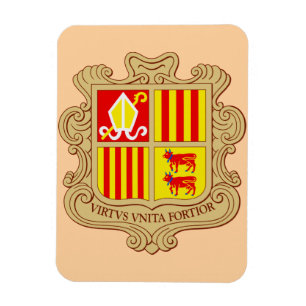 State Emblem of Andorra Historic Co-Principality Magnet