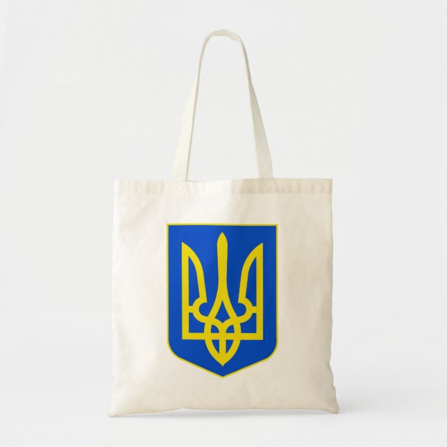State Emblem of Ukraine Golden Trident Fine Art Tote Bag (Front)