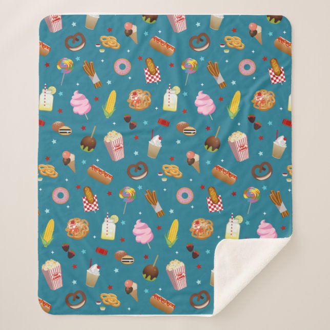 State Fair Food, Carnival, Amusement Park, Fair Sw Sherpa Blanket (Front)