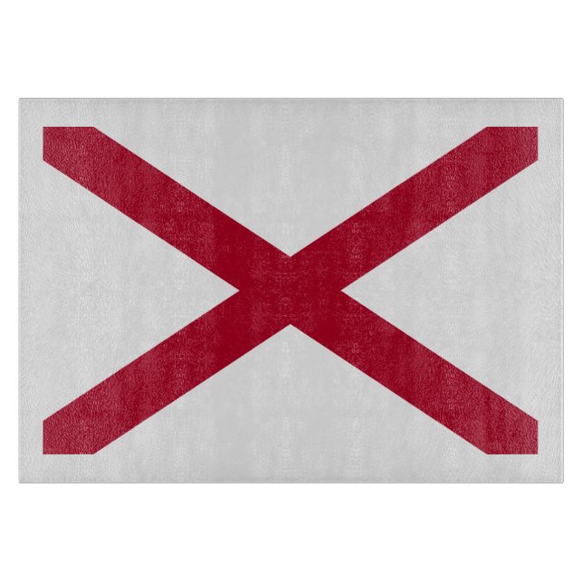 State Flag Alabama, St Andrew Crimson Cross Cutting Board (Front)