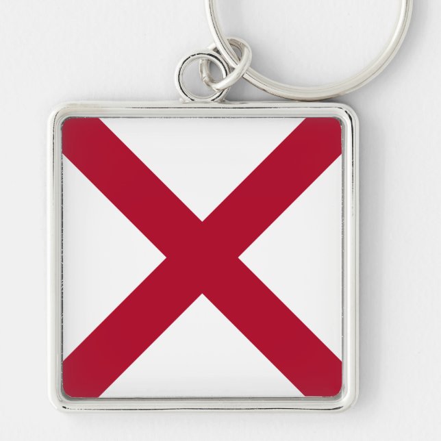 State Flag Alabama, St Andrew Crimson Cross Key Ring (Front)