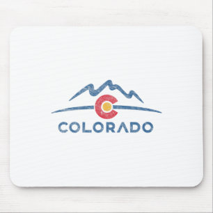 State Flag Colorado Rocky Mountains Skiing Aspen V Mouse Mat