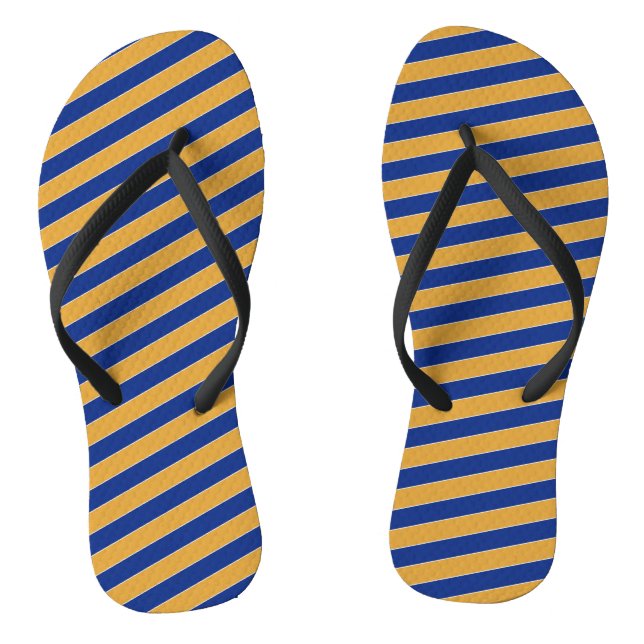 State Flag Colours of Massachusetts Flip Flops (Footbed)