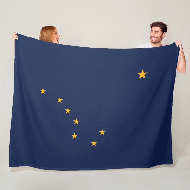State Flag of Alaska Fleece Blanket (In Situ)