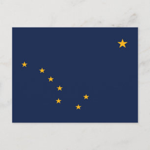 State Flag of Alaska, USA Postcard
