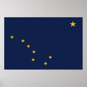State Flag of Alaska, USA Poster