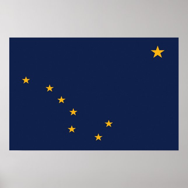 State Flag of Alaska, USA Poster (Front)
