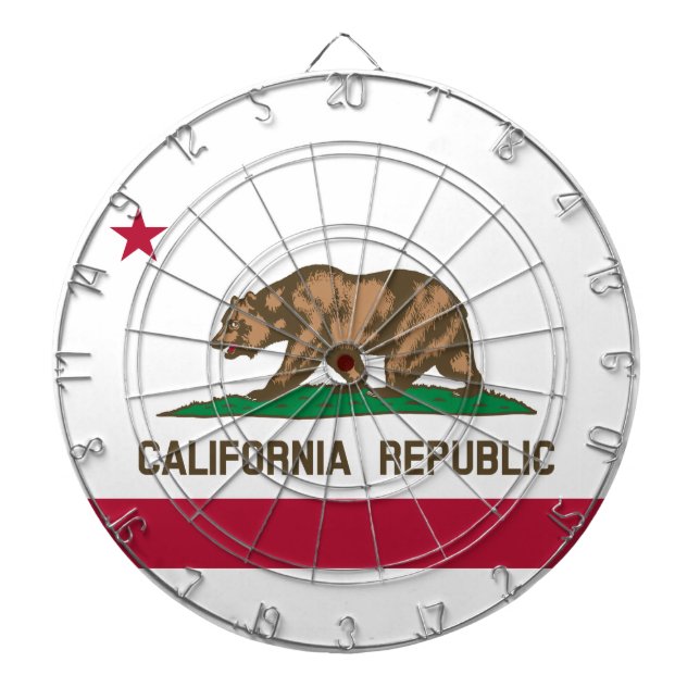 State Flag of California Dartboard (Front)