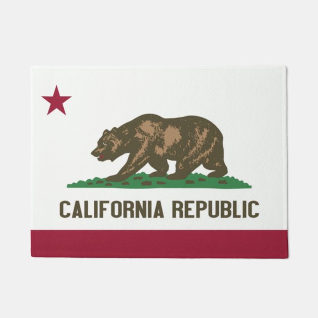 State Flag of California Door Matt Doormat (Front)