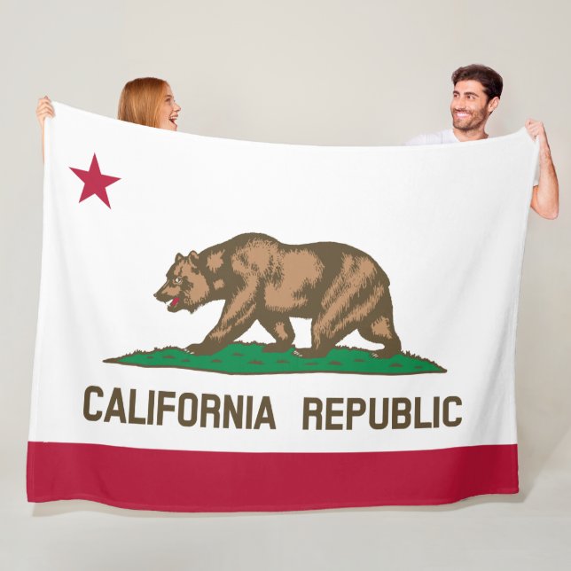 State Flag of California Fleece Blanket (In Situ)